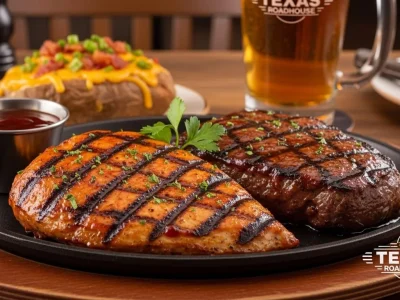 Grilled BBQ Chicken & Sirloin